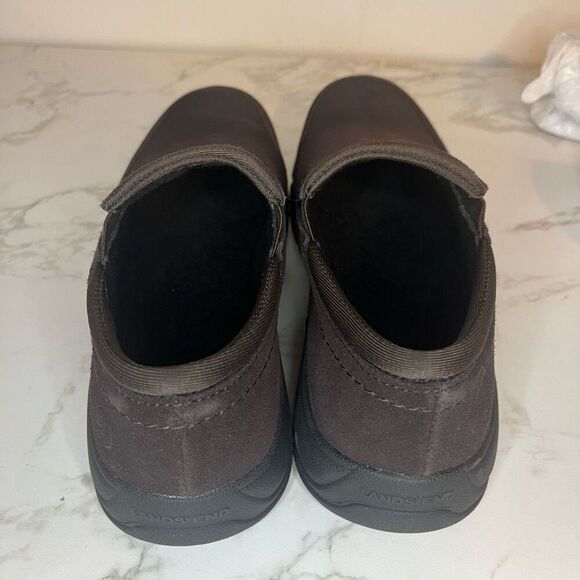 Lands End All Weather Moc Dark Brown Suede size 9.5 - Picture 4 of 10